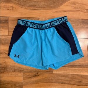 Under Armour Women's Teal and Navy Athletic Shorts
